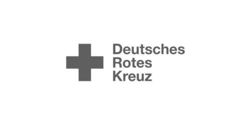 The logo of Deutsches Rotes Kreuz with a gray overlay.